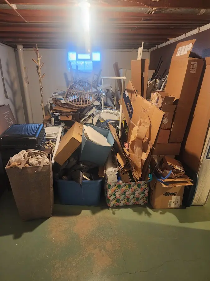 Roll-off dumpster container at job site for Concrete Dumpster Rental in Woodlake